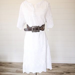 Boho western White Ariat dress NEW with tags